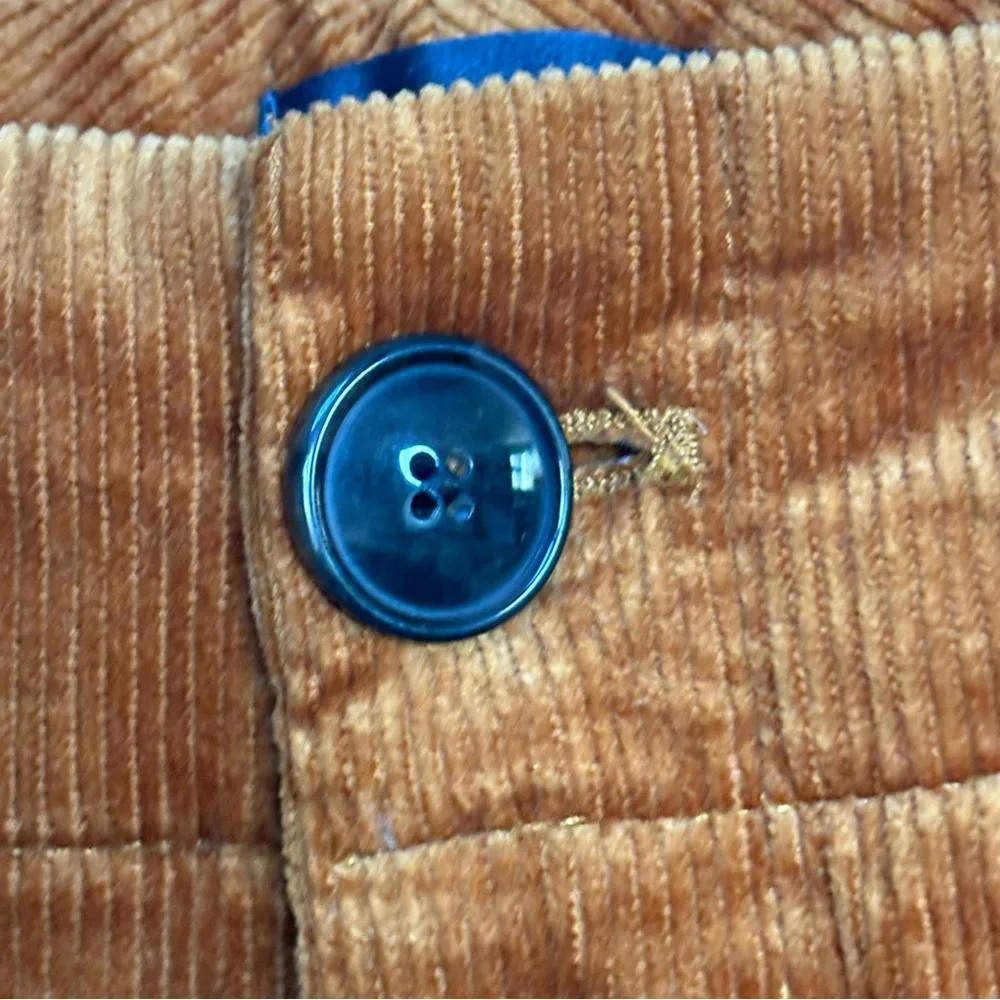 Maeve by Anthropologie The Colette Corduroy Wide Leg Crop Pants Brown Caramel 33 - Picture 6 of 9